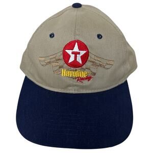 Vintage Texaco Havoline IndyCar Racing Mens Beige Adjustable NASCAR Hat One-Size